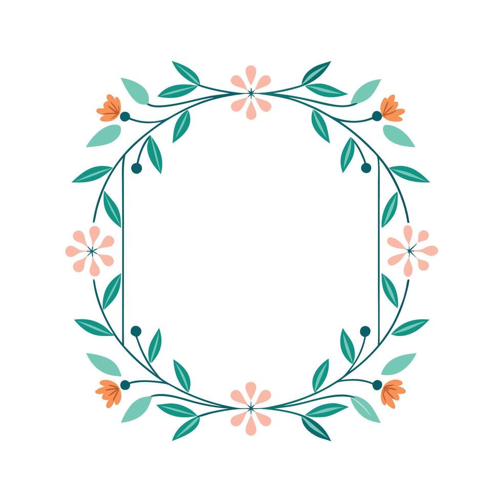 Beautiful Floral Frame Border Illustration vector