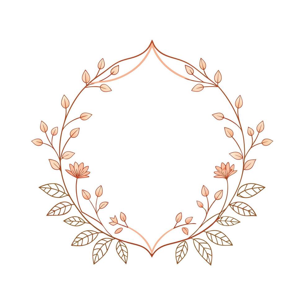 Beautiful Floral Frame Border Illustration vector