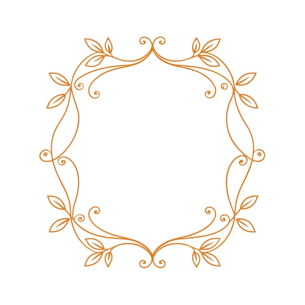 Beautiful Floral Frame Border Illustration vector