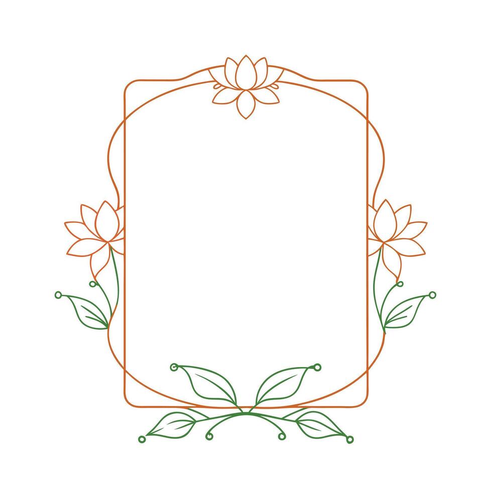 Beautiful Floral Frame Border Illustration vector
