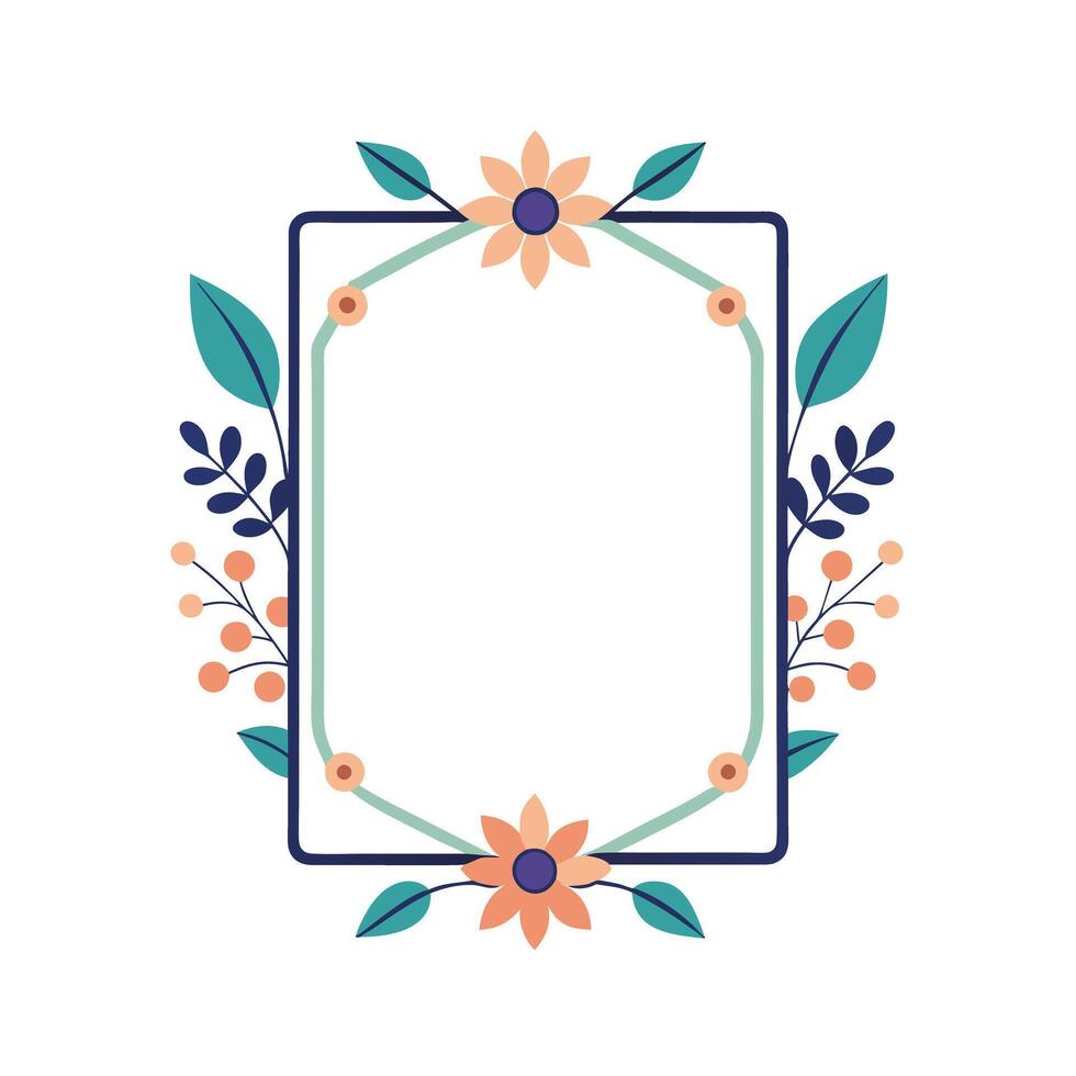 Beautiful Floral Frame Border Illustration vector