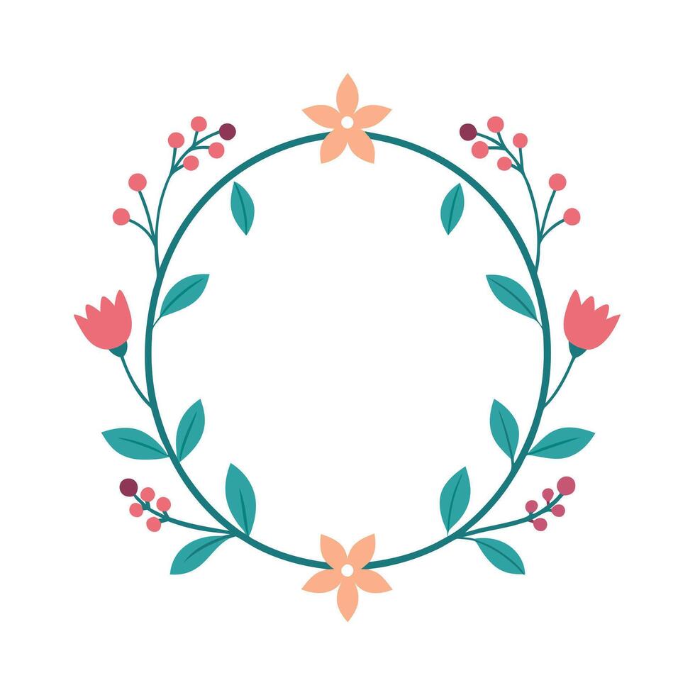 Beautiful Floral Frame Border Illustration vector