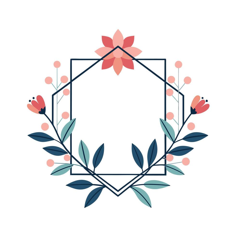 Beautiful Floral Frame Border Illustration vector