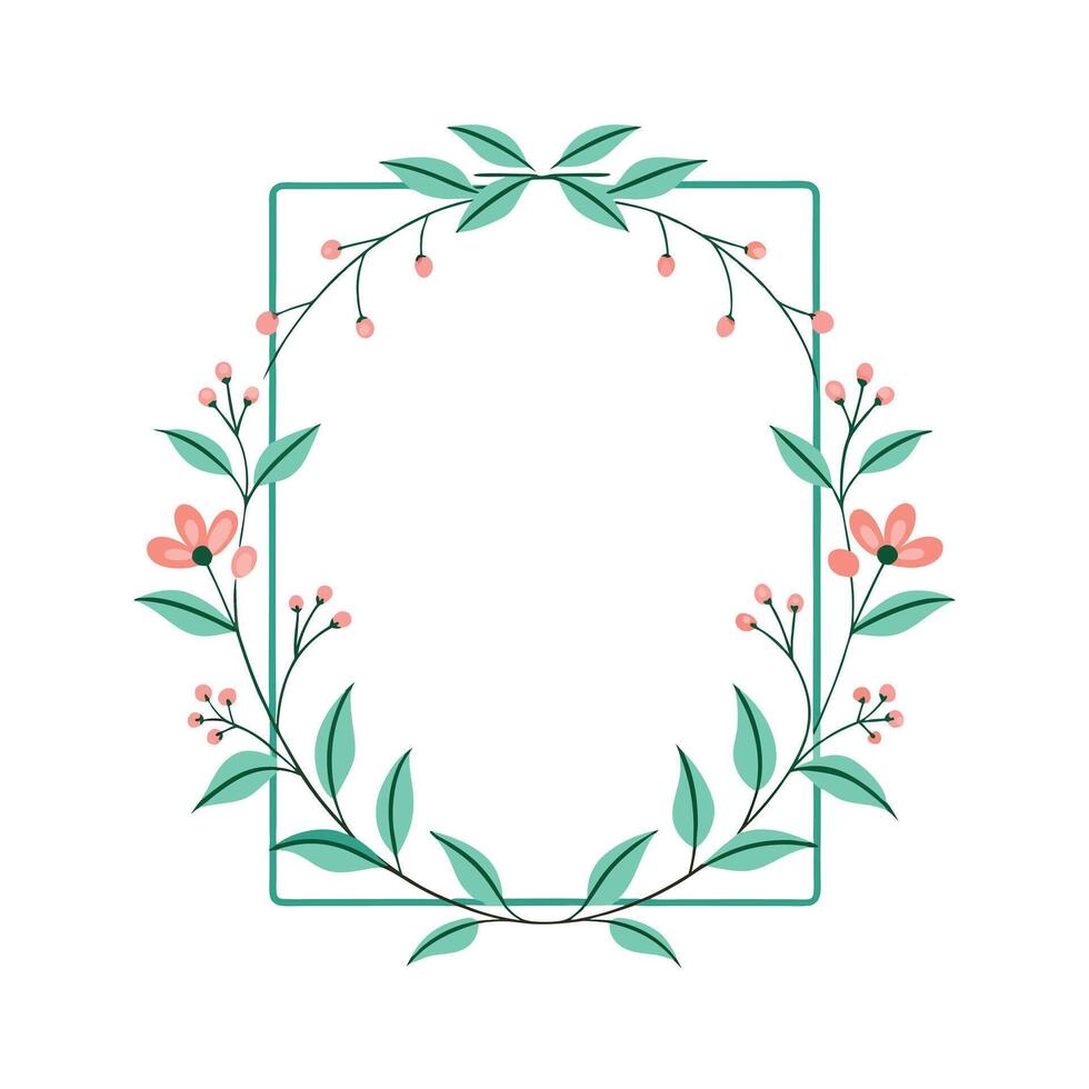 Beautiful Floral Frame Border Illustration vector