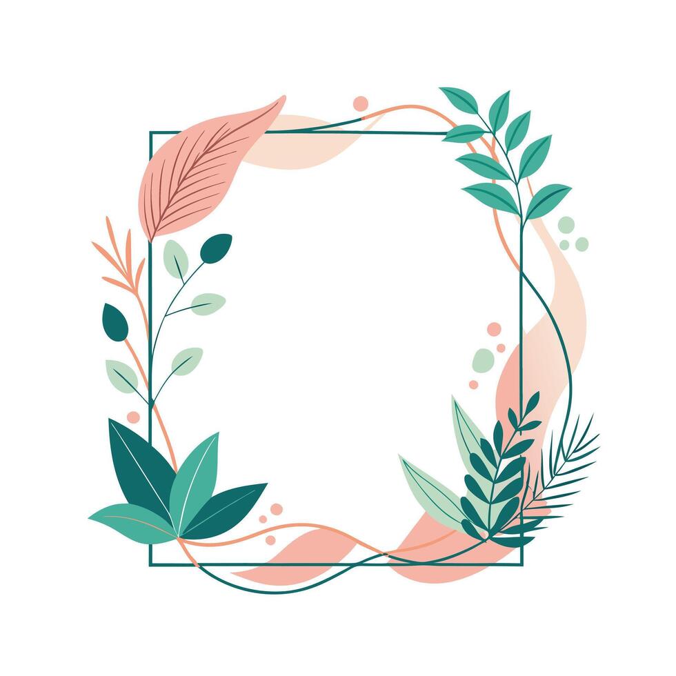 Beautiful Floral Frame Border Illustration vector