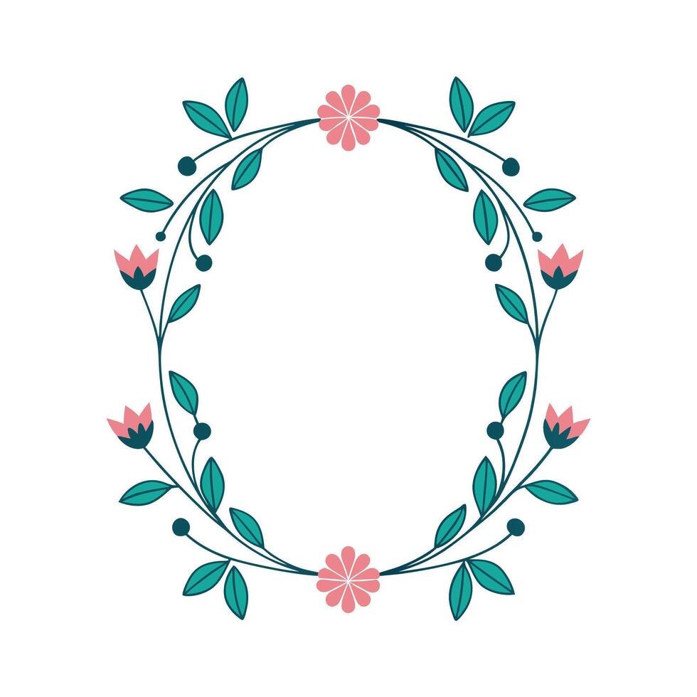 Beautiful Floral Frame Border Illustration vector