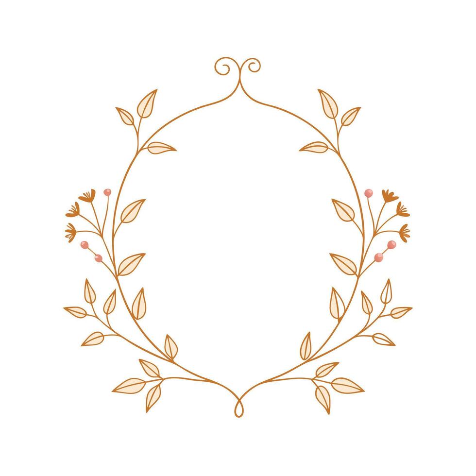 Beautiful Floral Frame Border Illustration vector