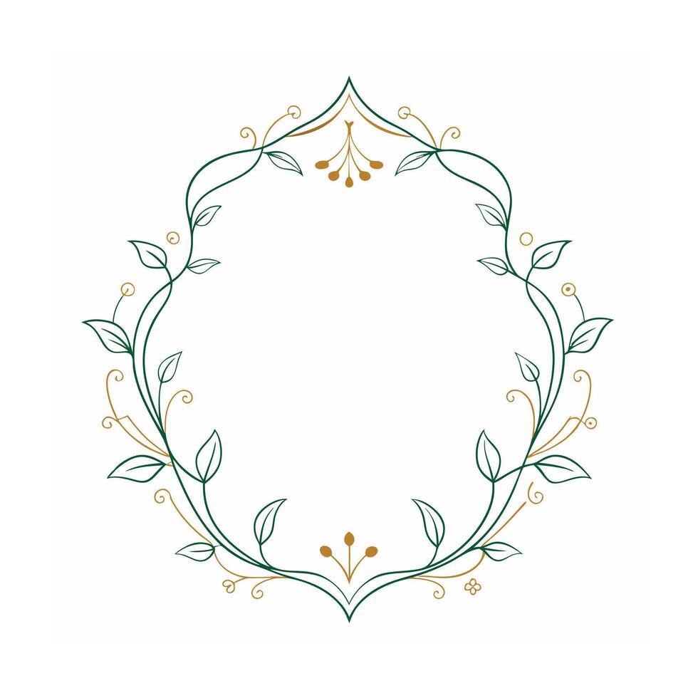 Beautiful Floral Frame Border Illustration vector