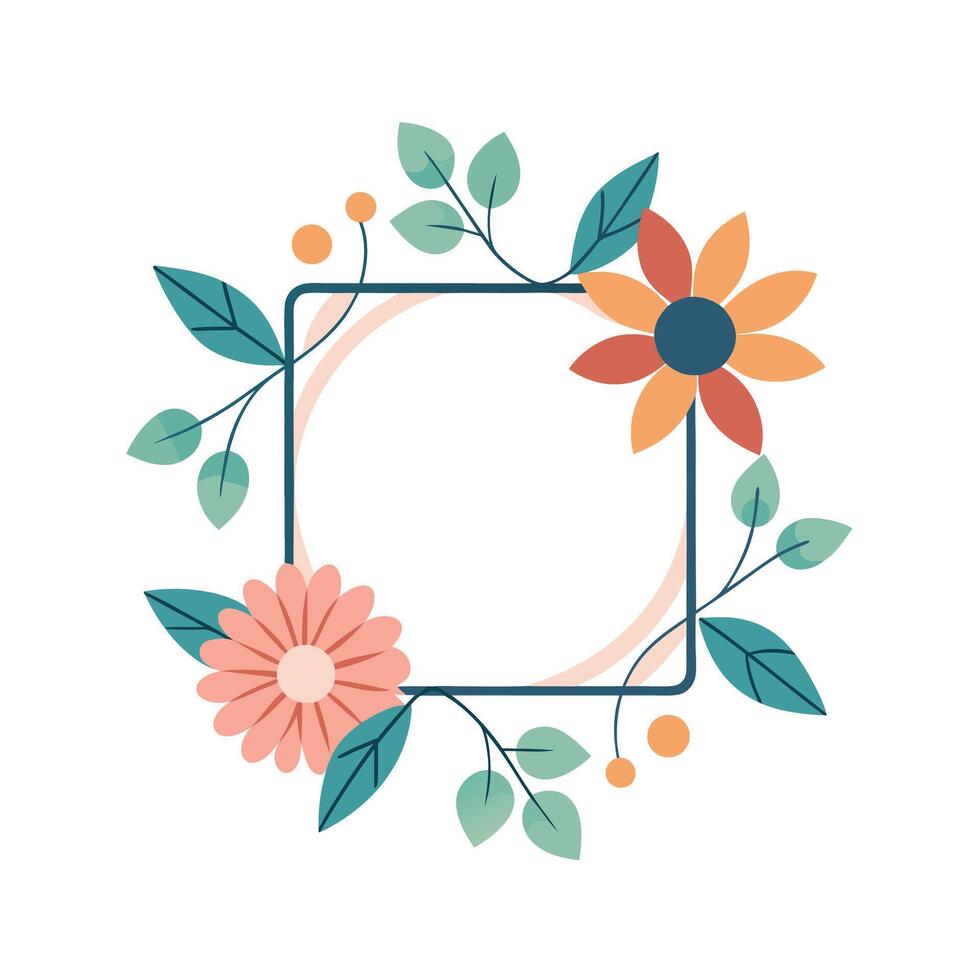 Beautiful Floral Frame Border Illustration vector