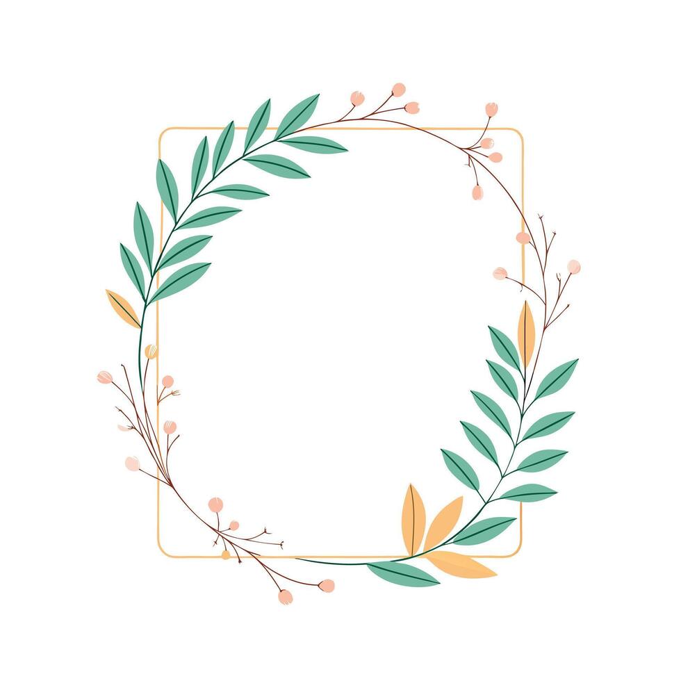 Beautiful Floral Frame Border Illustration vector