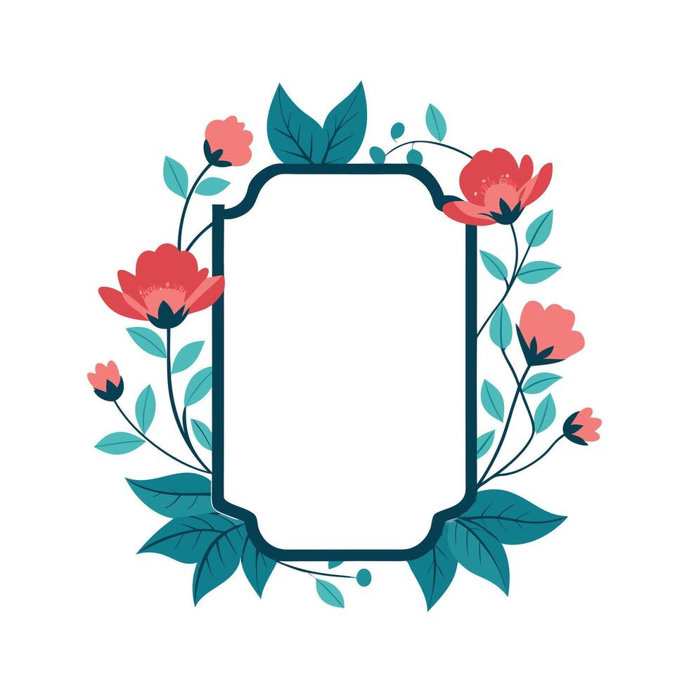 Beautiful Floral Frame Border Illustration vector