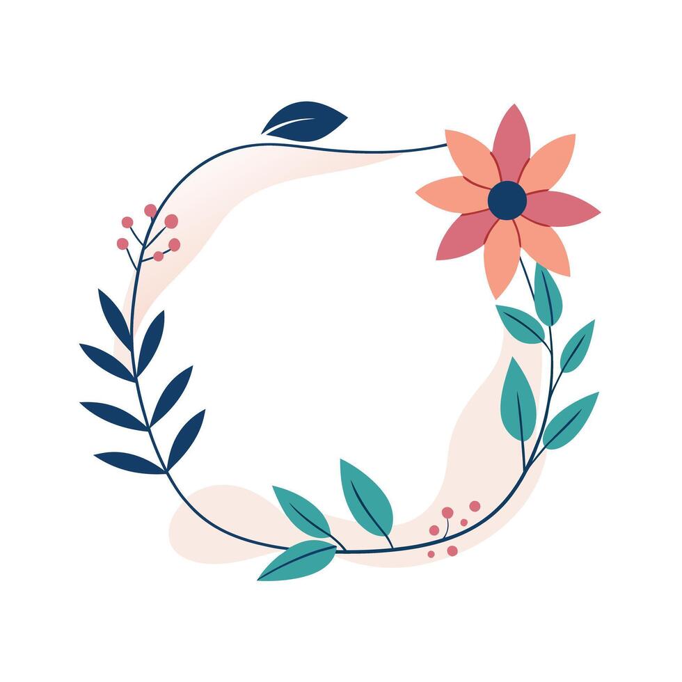 Beautiful Floral Frame Border Illustration vector