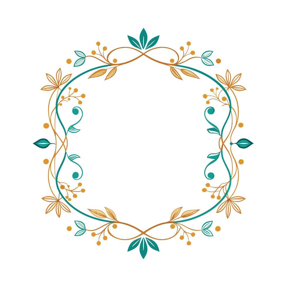Beautiful Floral Frame Border Illustration vector