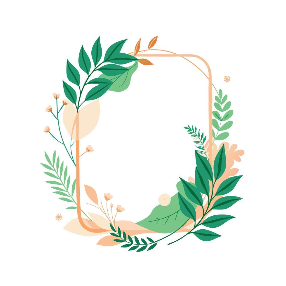 Beautiful Floral Frame Border Illustration vector