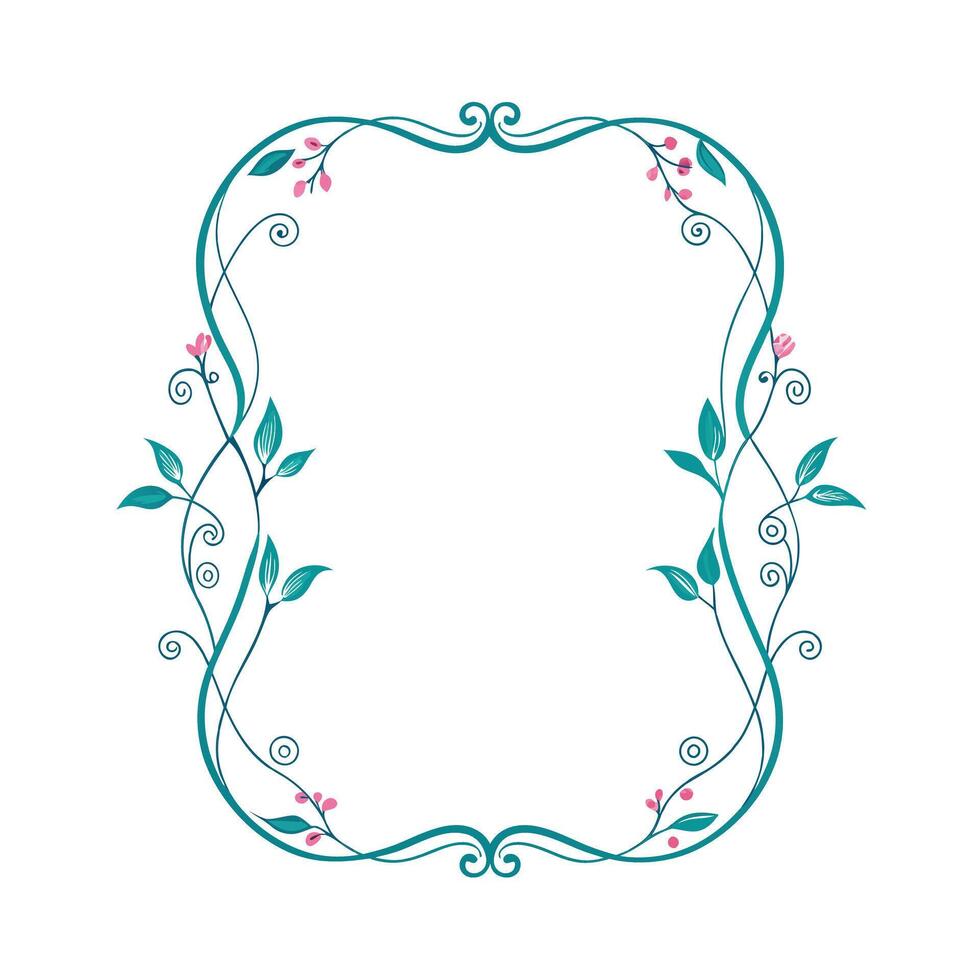 Beautiful Floral Frame Border Illustration vector