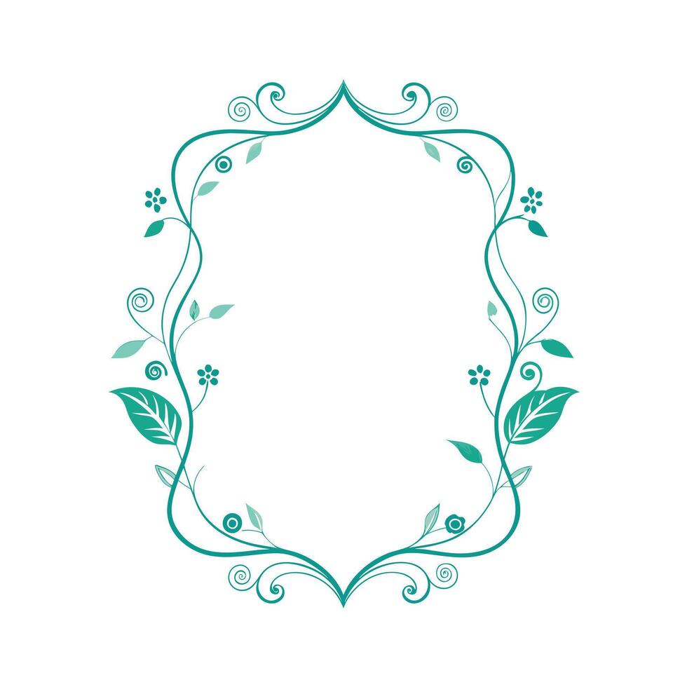 Beautiful Floral Frame Border Illustration vector