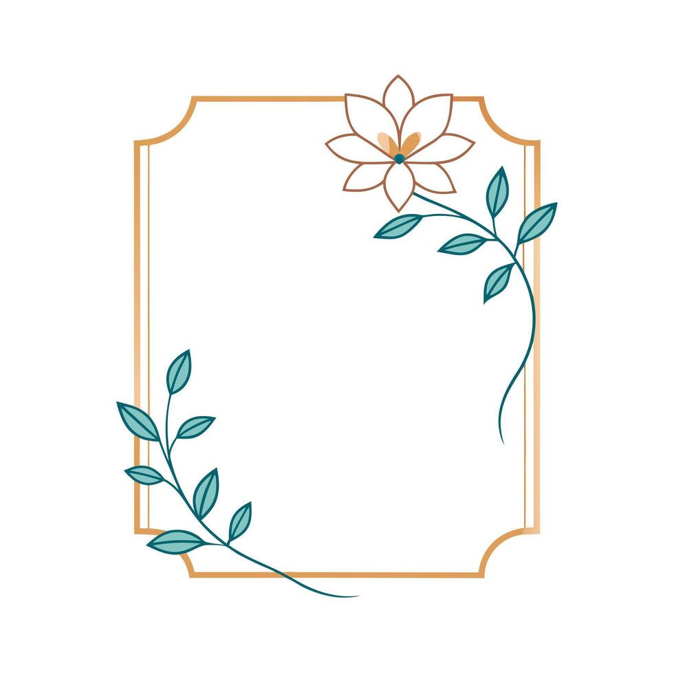 Beautiful Floral Frame Border Illustration vector