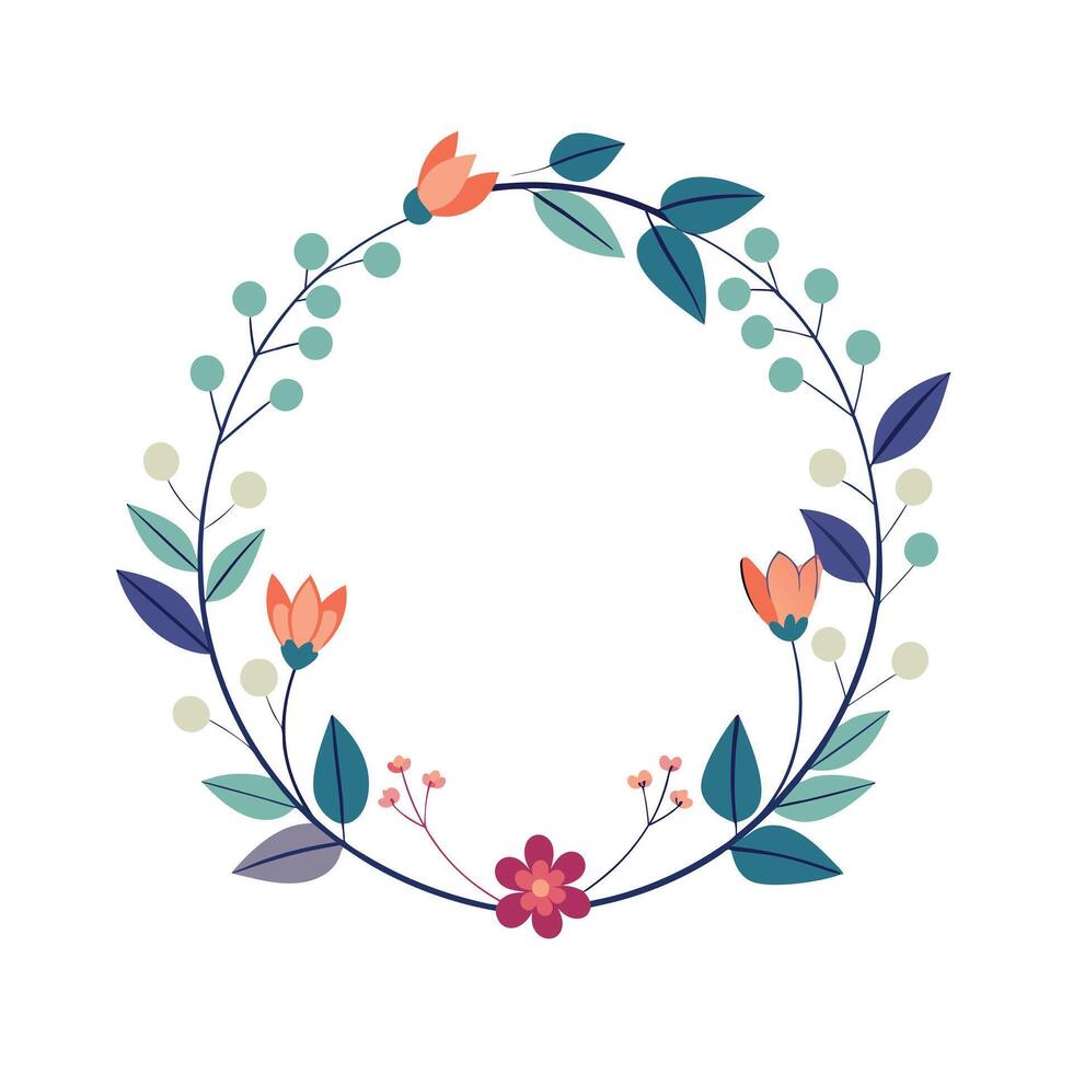 Beautiful Floral Frame Border Illustration vector