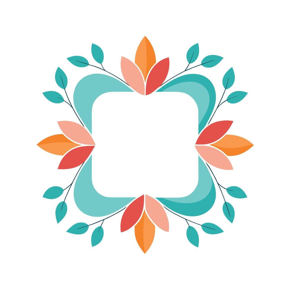 Beautiful Floral Frame Border Illustration vector