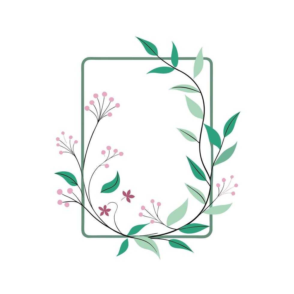 Beautiful Floral Frame Border Illustration vector