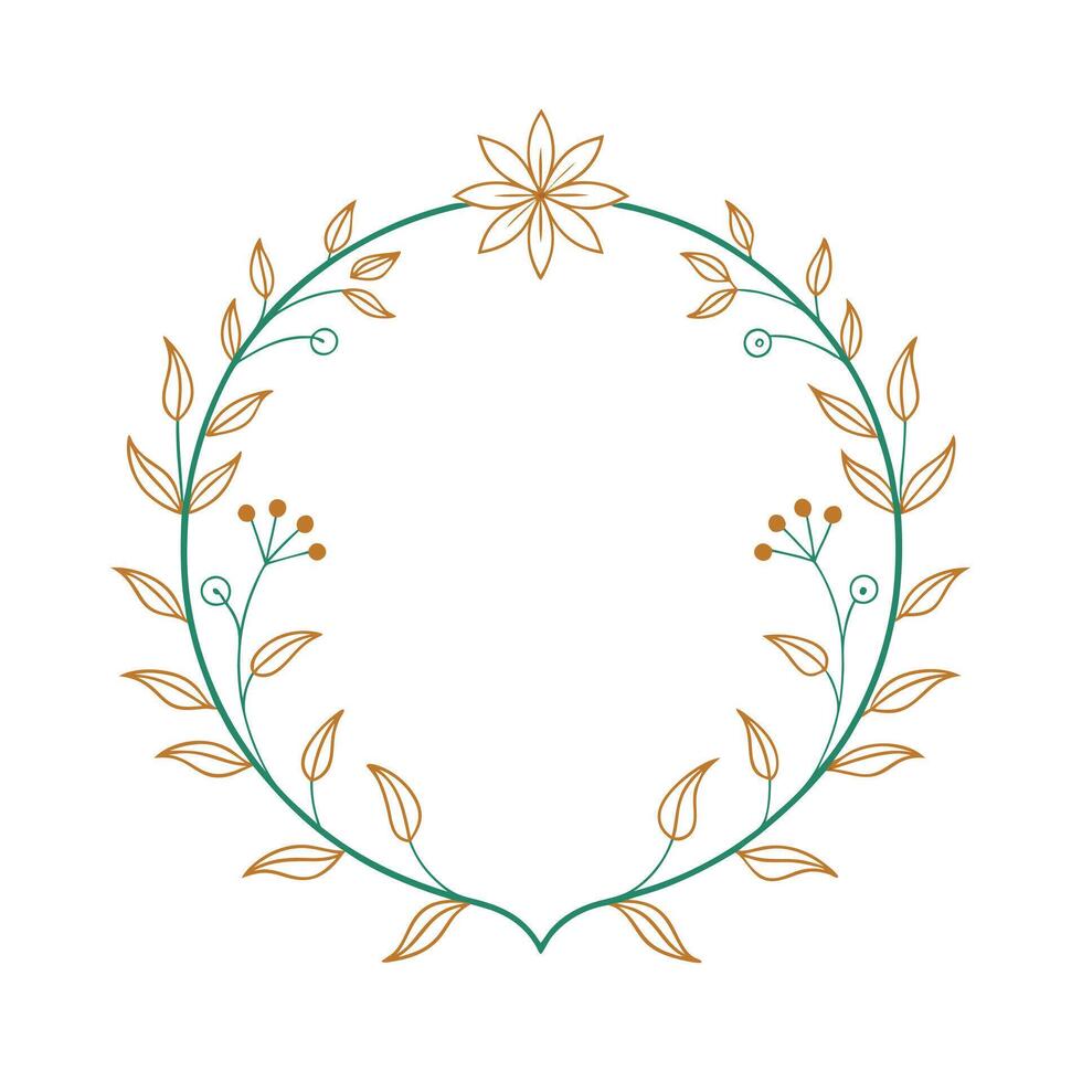 Beautiful Floral Frame Border Illustration vector