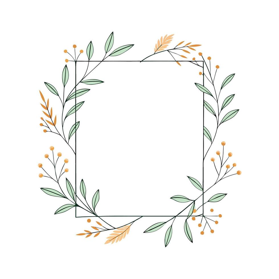 Beautiful Floral Frame Border Illustration vector