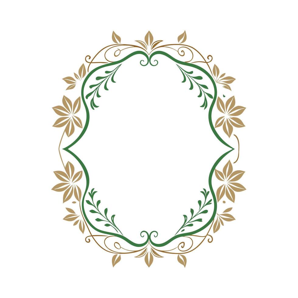 Beautiful Floral Frame Border Illustration vector