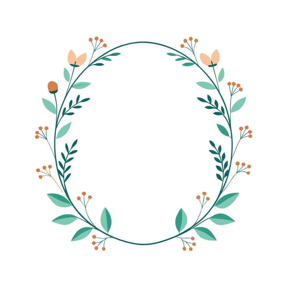 Beautiful Floral Frame Border Illustration vector