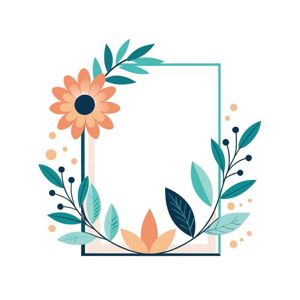 Beautiful Floral Frame Border Illustration vector