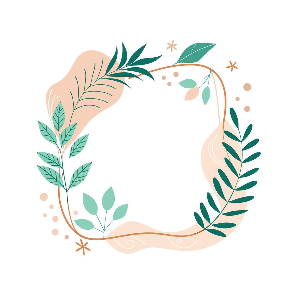 Beautiful Floral Frame Border Illustration vector
