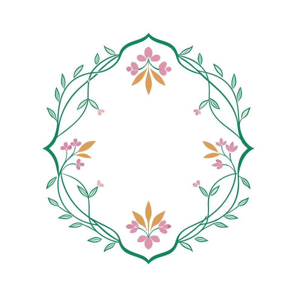 Beautiful Floral Frame Border Illustration vector
