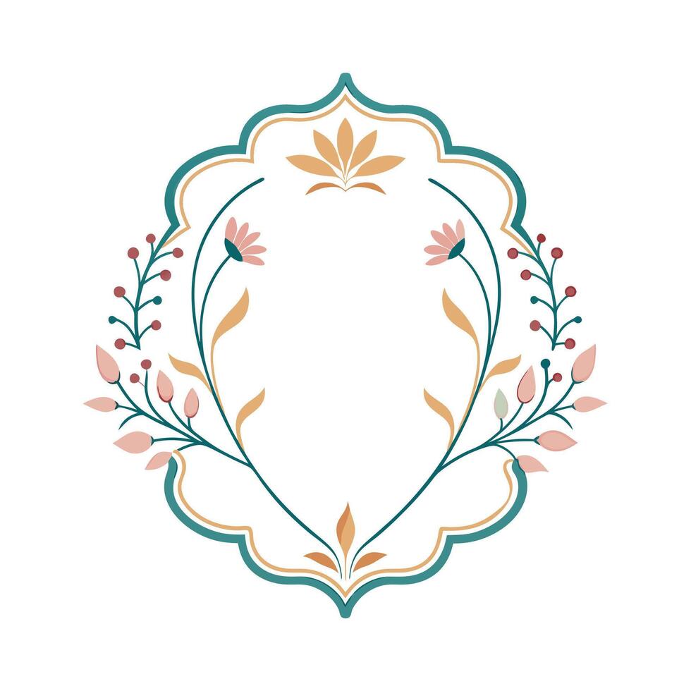Beautiful Floral Frame Border Illustration vector