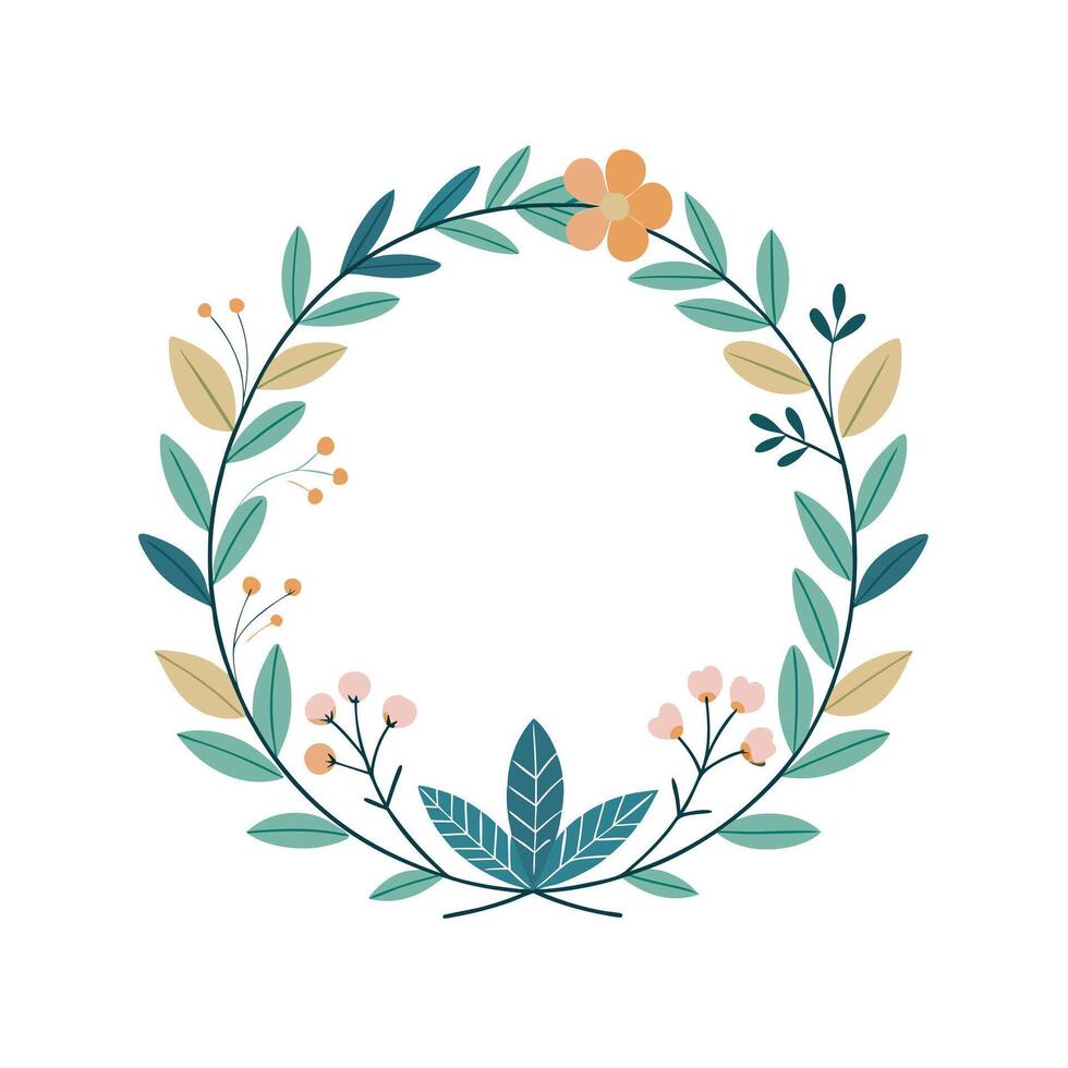Beautiful Floral Frame Border Illustration vector