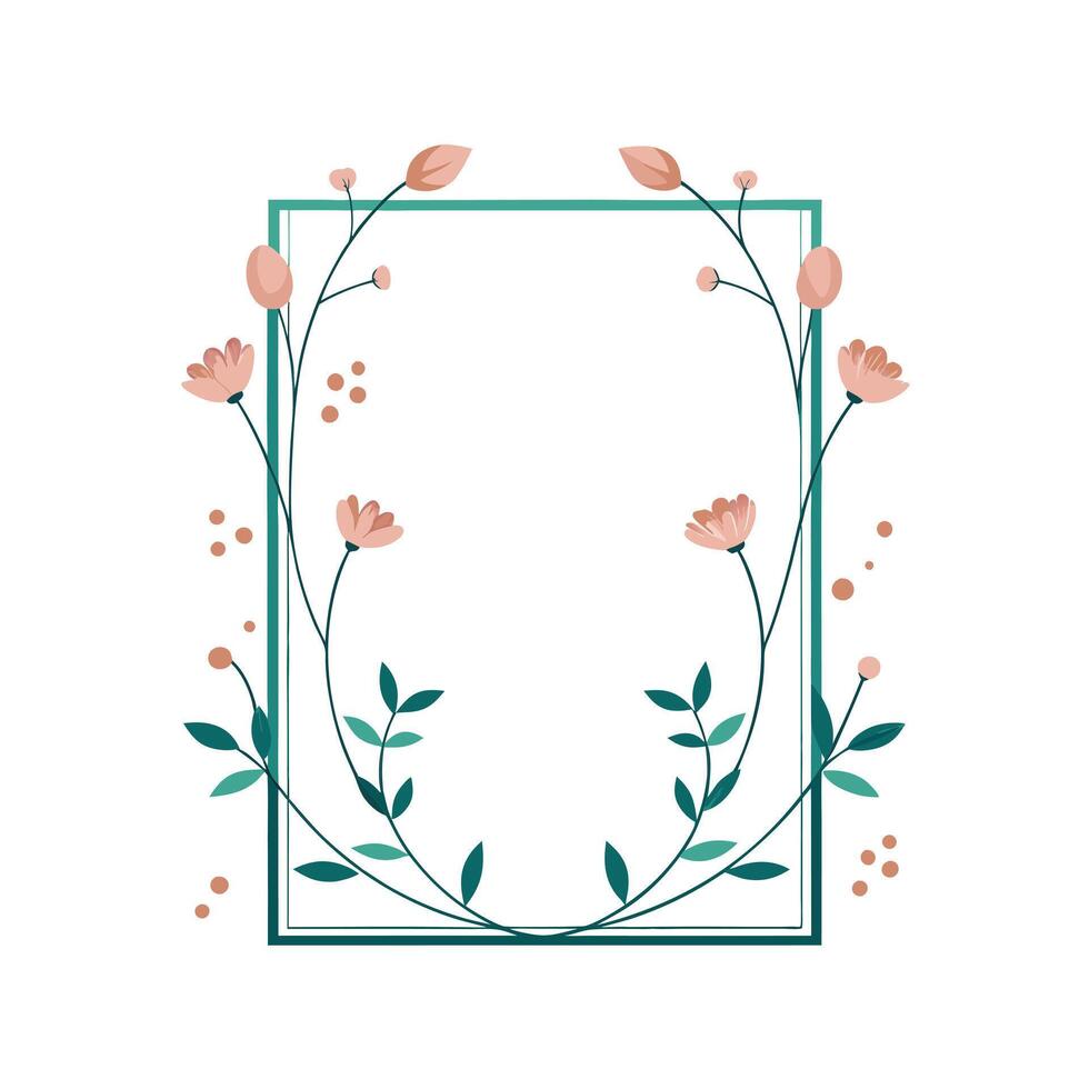 Beautiful Floral Frame Border Illustration vector