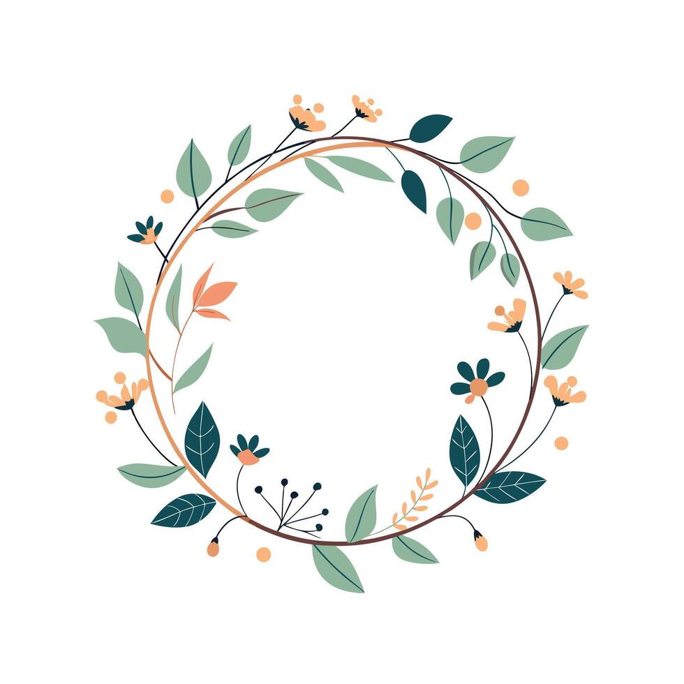 Beautiful Floral Frame Border Illustration vector