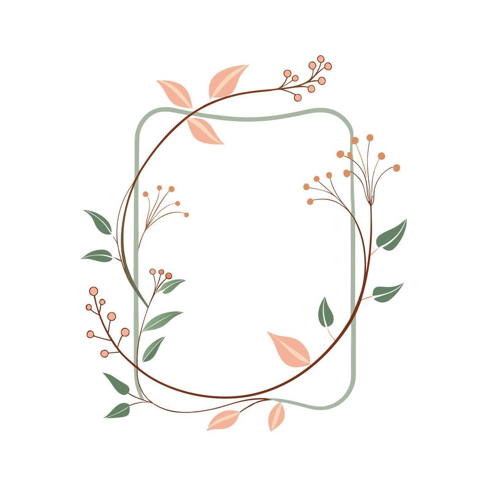 Beautiful Floral Frame Border Illustration vector