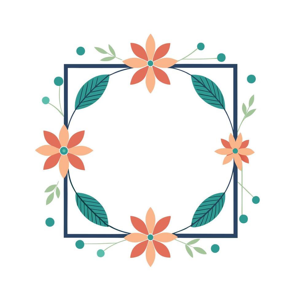 Beautiful Floral Frame Border Illustration vector