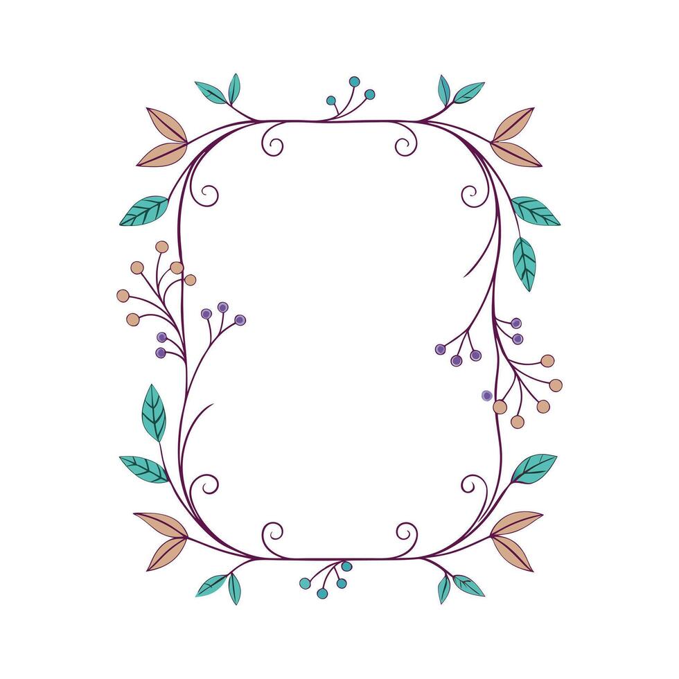 Beautiful Floral Frame Border Illustration vector