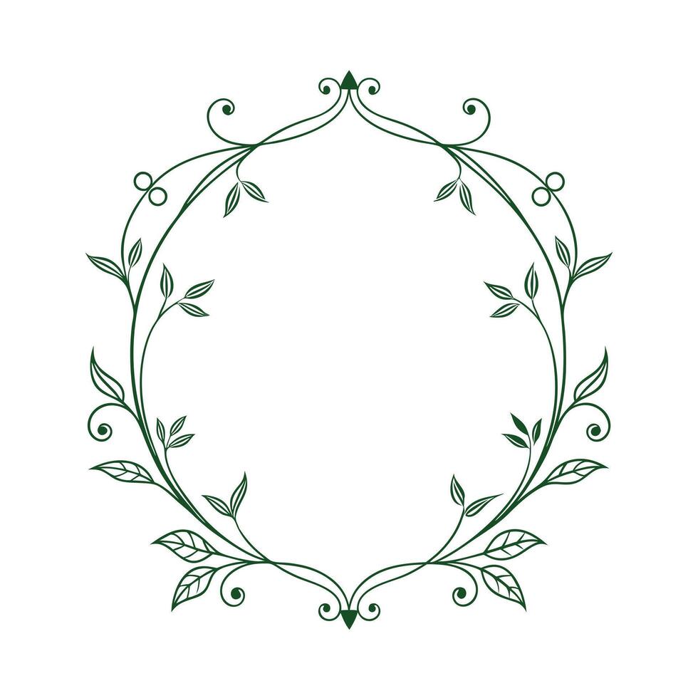 Beautiful Floral Frame Border Illustration vector