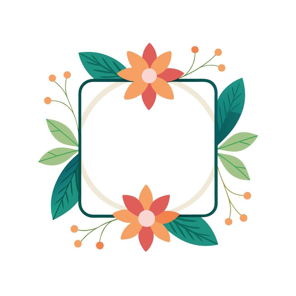 Beautiful Floral Frame Border Illustration vector
