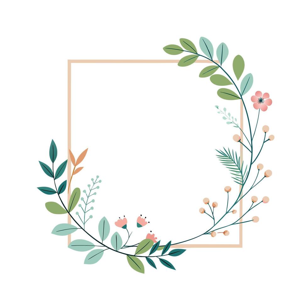 Beautiful Floral Frame Border Illustration vector
