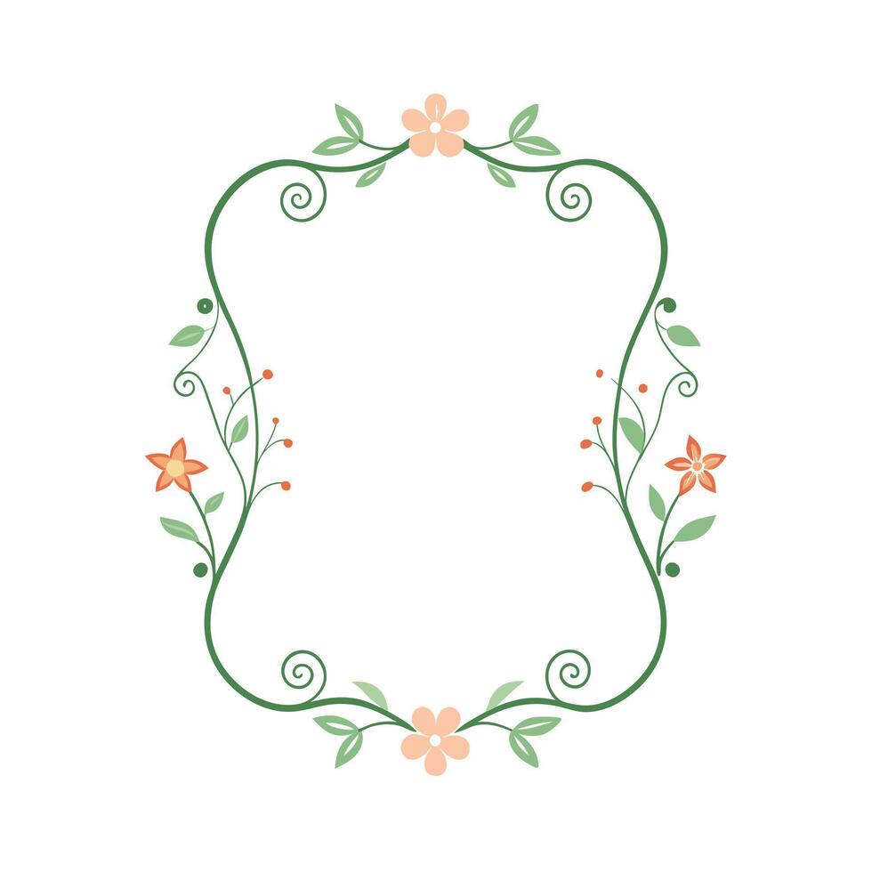 Beautiful Floral Frame Border Illustration vector