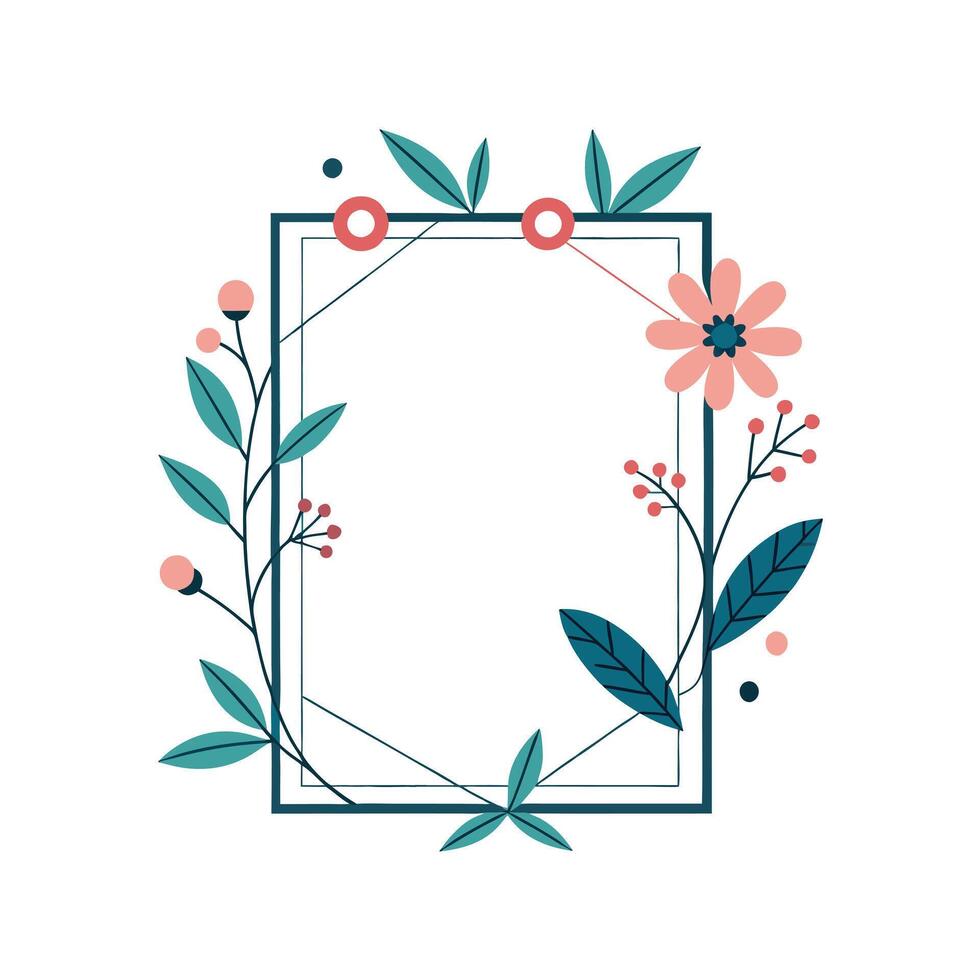 Beautiful Floral Frame Border Illustration vector