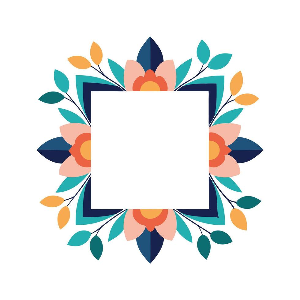 Beautiful Floral Frame Border Illustration vector