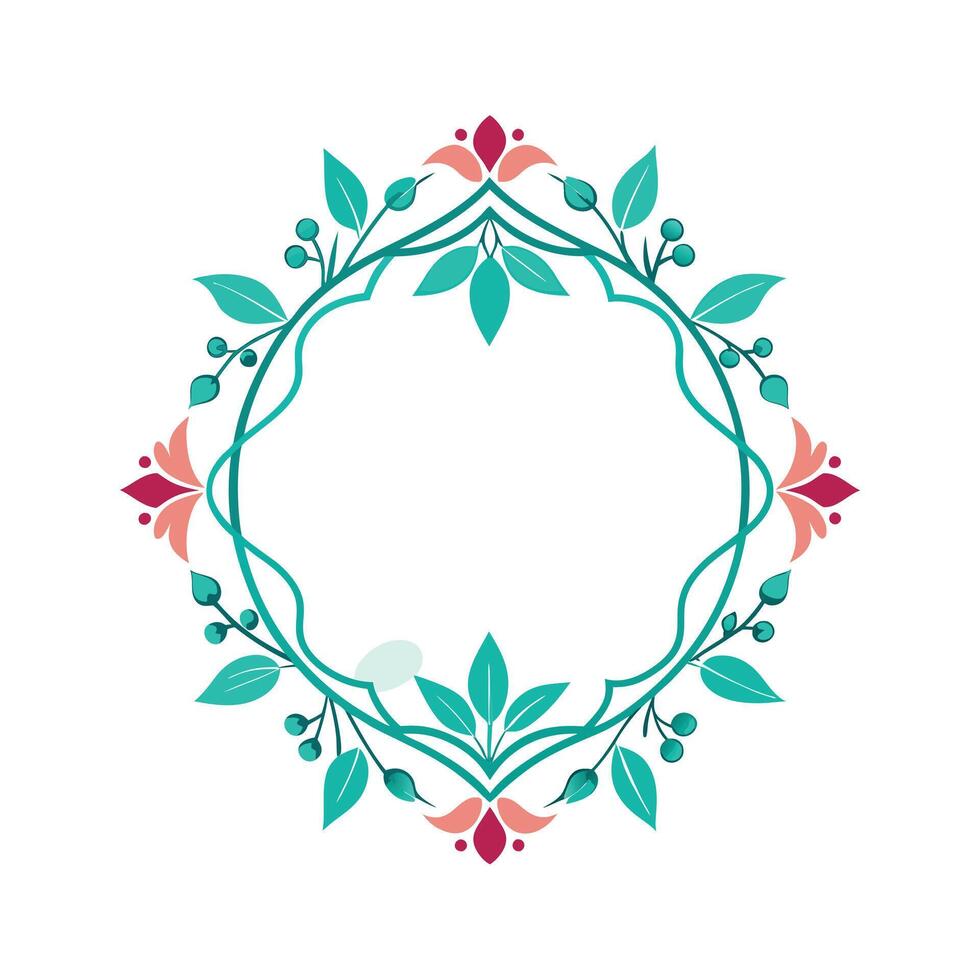 Beautiful Floral Frame Border Illustration vector