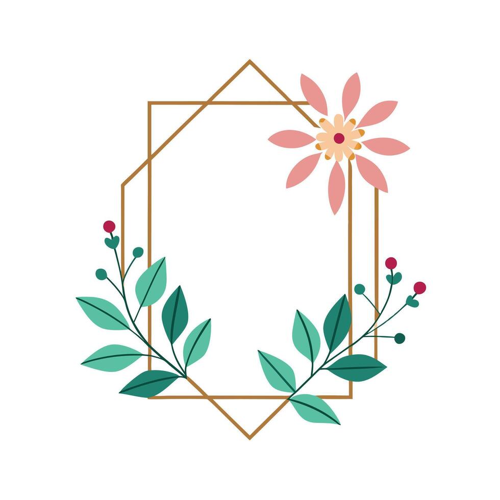 Beautiful Floral Frame Border Illustration vector