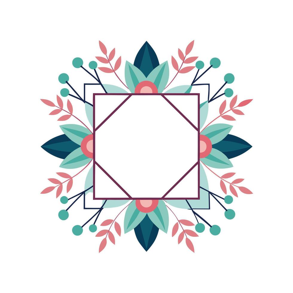 Beautiful Floral Frame Border Illustration vector