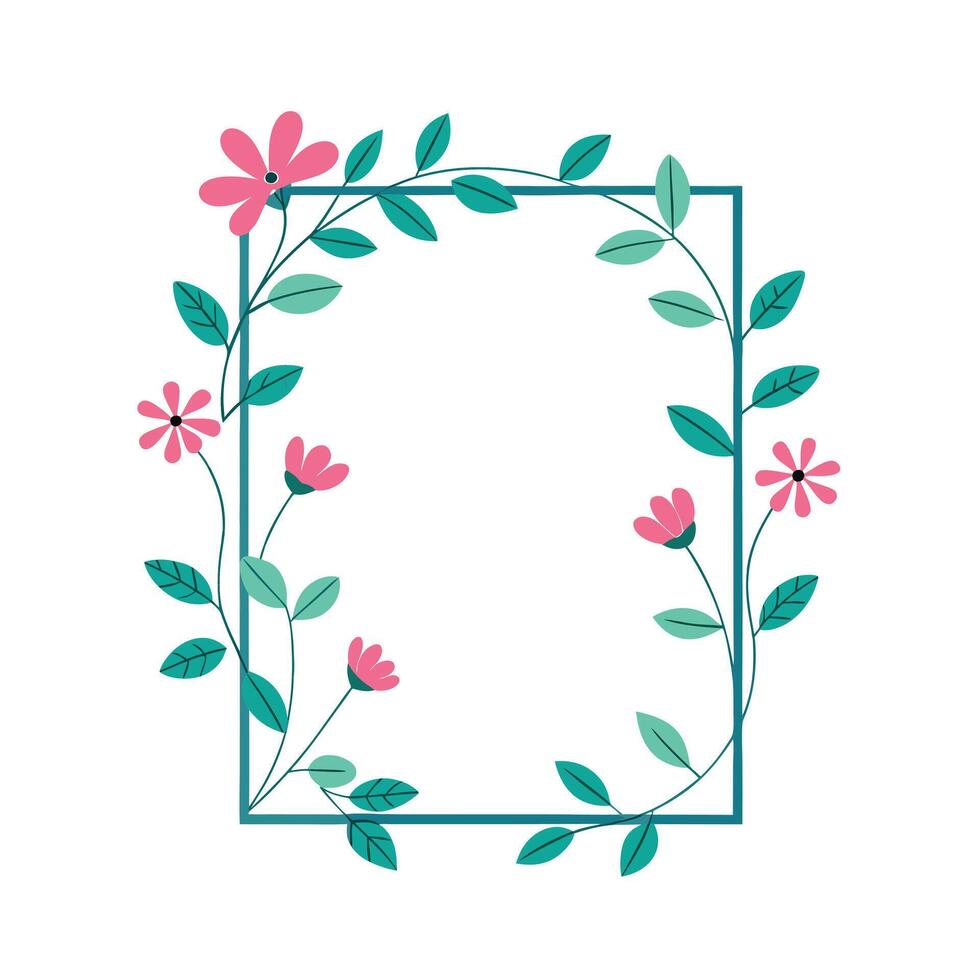 Beautiful Floral Frame Border Illustration vector