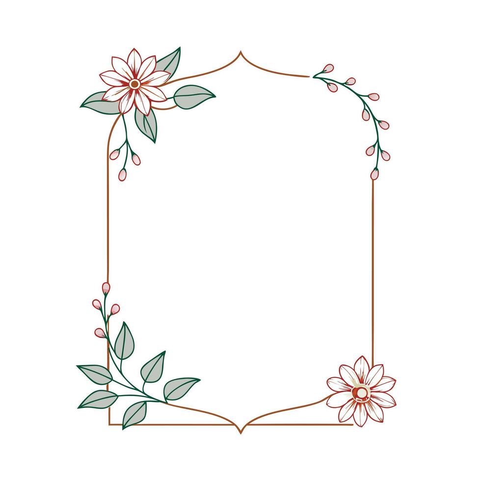 Beautiful Floral Frame Border Illustration vector