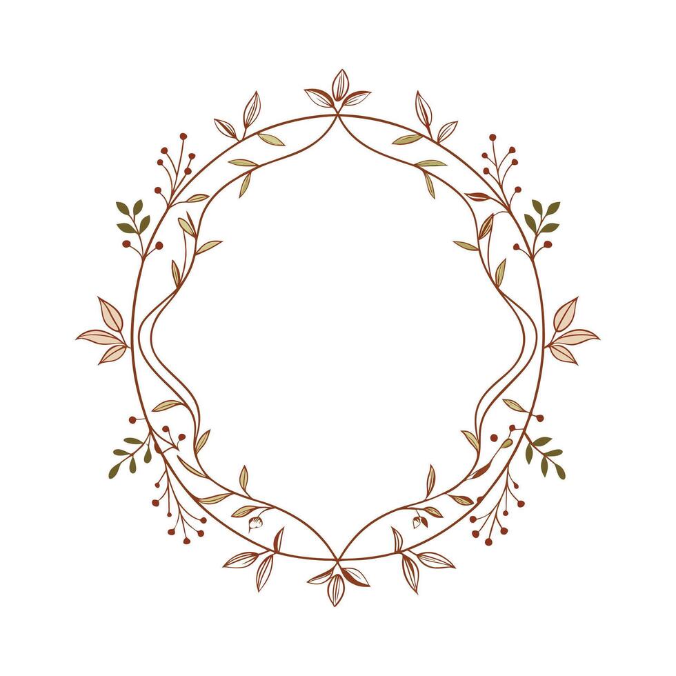 Beautiful Floral Frame Border Illustration vector
